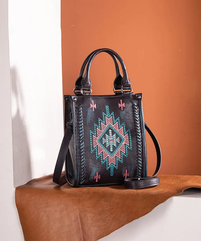 Montana West Aztec Embroidered Mini Crossbody Purse