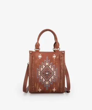 Montana West Aztec Embroidered Mini Crossbody Purse