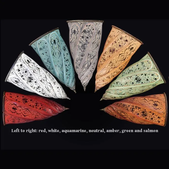 Murano Glass Fortuny-Style Pendant Light With Metal Disc