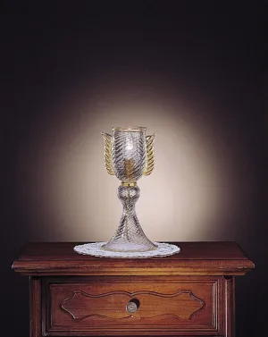Murano Glass Table Lamp With Decorative 'Morises'