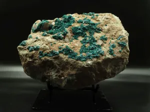 Natural Giant Dioptase Specimen With Bright Emerald Green Crystals & Large Dolomite Crystals - Including Stand x 1 From Congo