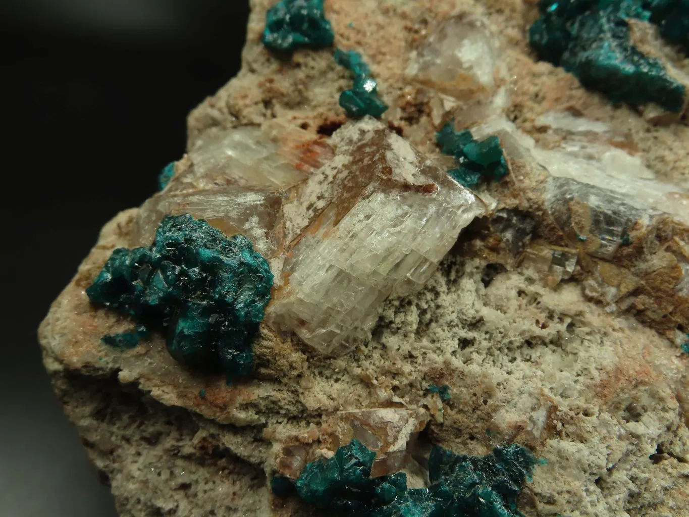 Natural Giant Dioptase Specimen With Bright Emerald Green Crystals & Large Dolomite Crystals - Including Stand x 1 From Congo