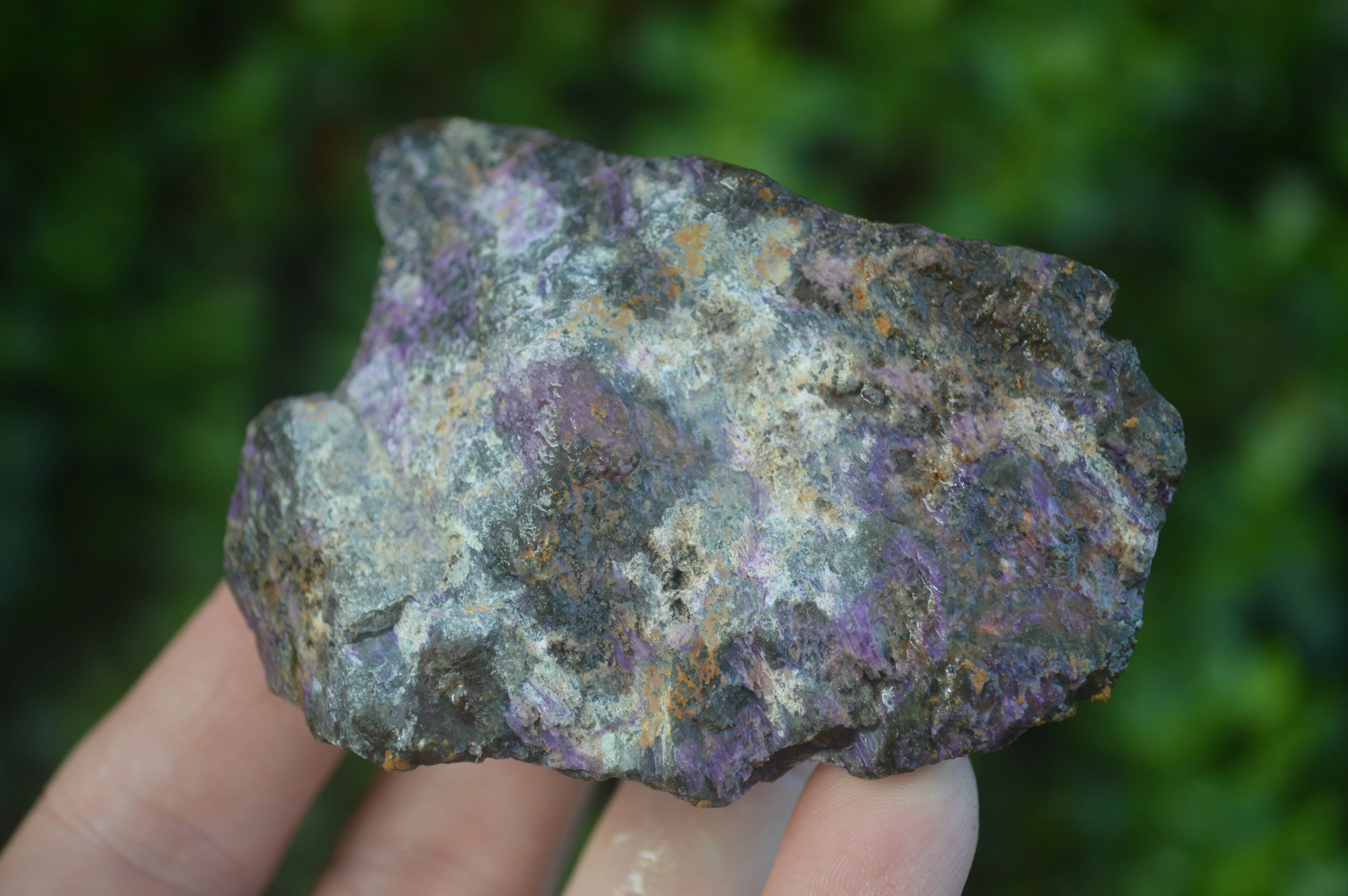 Natural Small Purple Stichtite & Green Serpentine Cobbed Pieces  - Sold per 1 kg (10-18 pieces) - From Barberton, South Africa