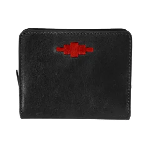 'Nena' Zipped Purse - Black Leather