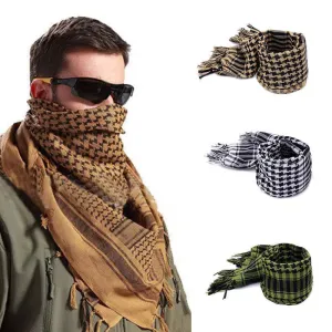 New Lightweight Tassel Arab Desert Shemagh KeffIyeh Scarf Wrap Pashmina Worthy Checked men mufflers