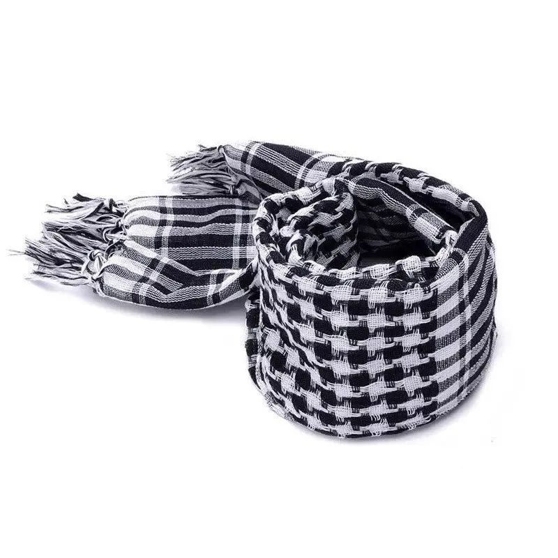 New Lightweight Tassel Arab Desert Shemagh KeffIyeh Scarf Wrap Pashmina Worthy Checked men mufflers