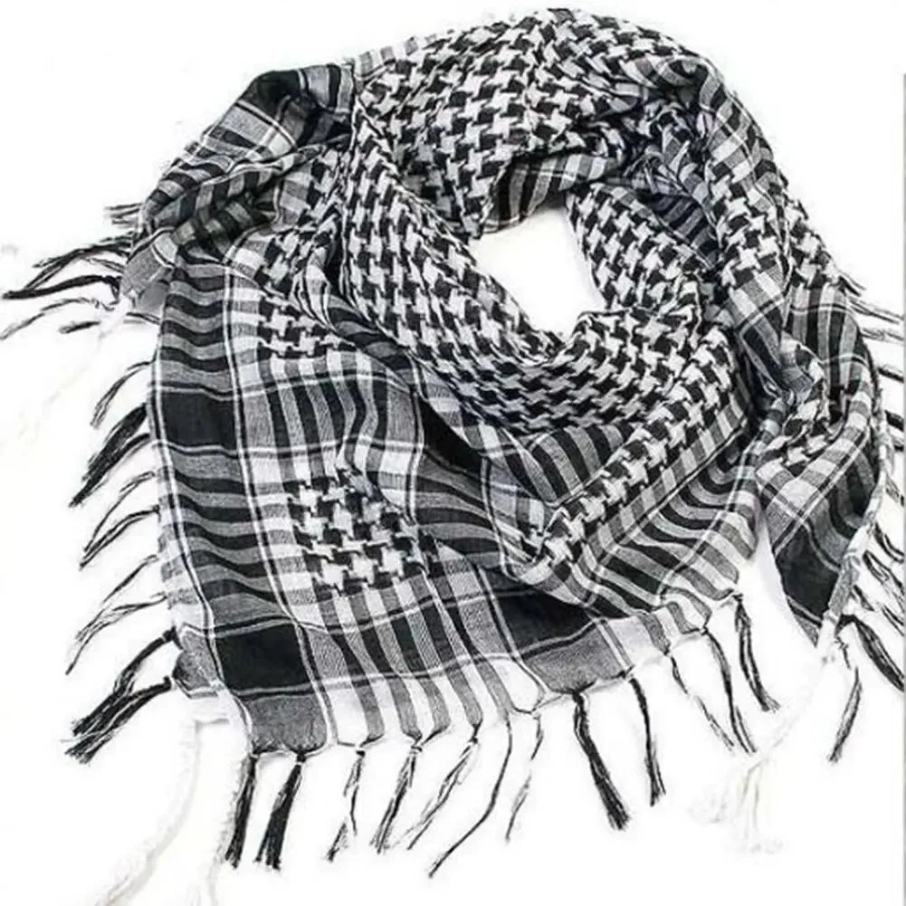 New Lightweight Tassel Arab Desert Shemagh KeffIyeh Scarf Wrap Pashmina Worthy Checked men mufflers
