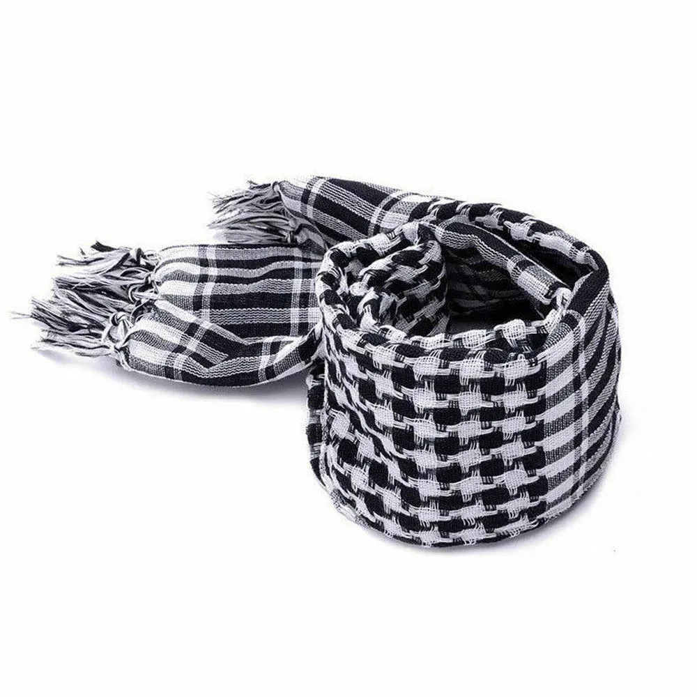 New Lightweight Tassel Arab Desert Shemagh KeffIyeh Scarf Wrap Pashmina Worthy Checked men mufflers
