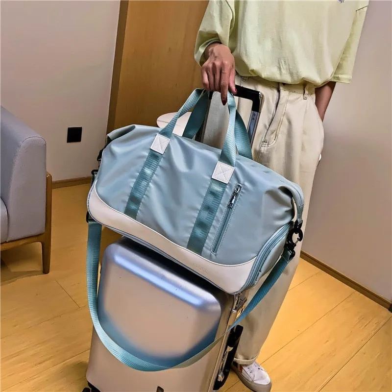 New Women's Sports bag Travel Bags Waterproof Weekend bag Suitcases Handbags Luggage Yoga Shoulder Bags For Gym sac de voyage