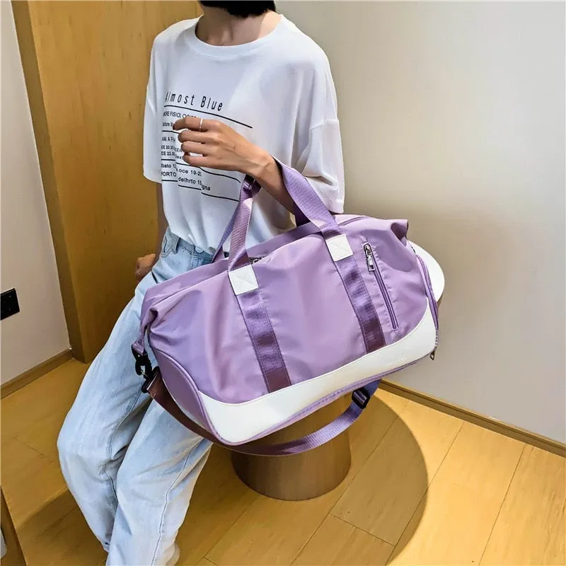 New Women's Sports bag Travel Bags Waterproof Weekend bag Suitcases Handbags Luggage Yoga Shoulder Bags For Gym sac de voyage
