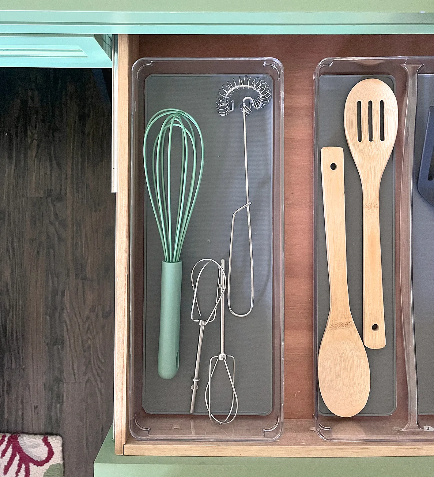 Organized Drawer Large Trays, Set of 4 – 3 Compartment Tray, Utensil Tray, XL Rectangle Tray, Medium/Skinny Tray