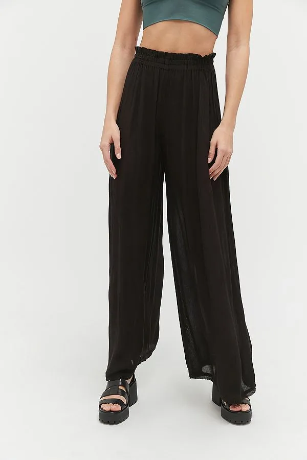 Out From Under Urban Outfitters Fleur Wide Leg Paperbag Trousers Pants