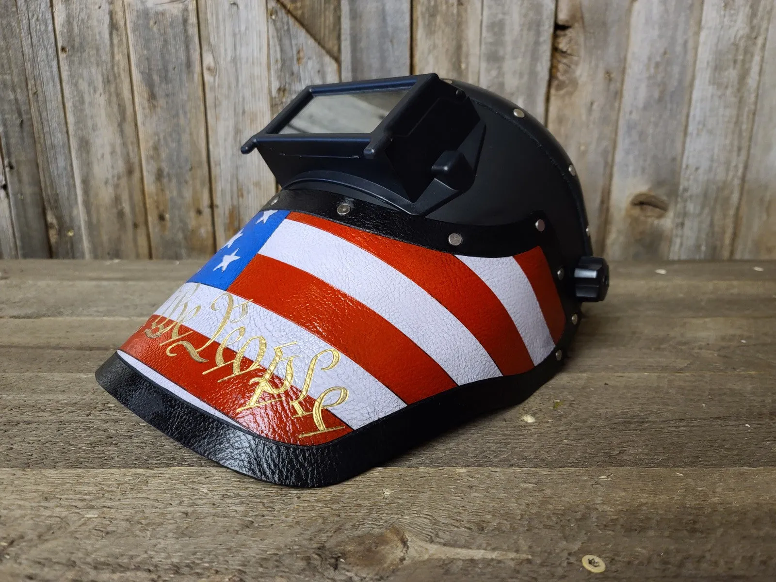 Outlaw Leather - Welding Hood - USA Original "We the people"