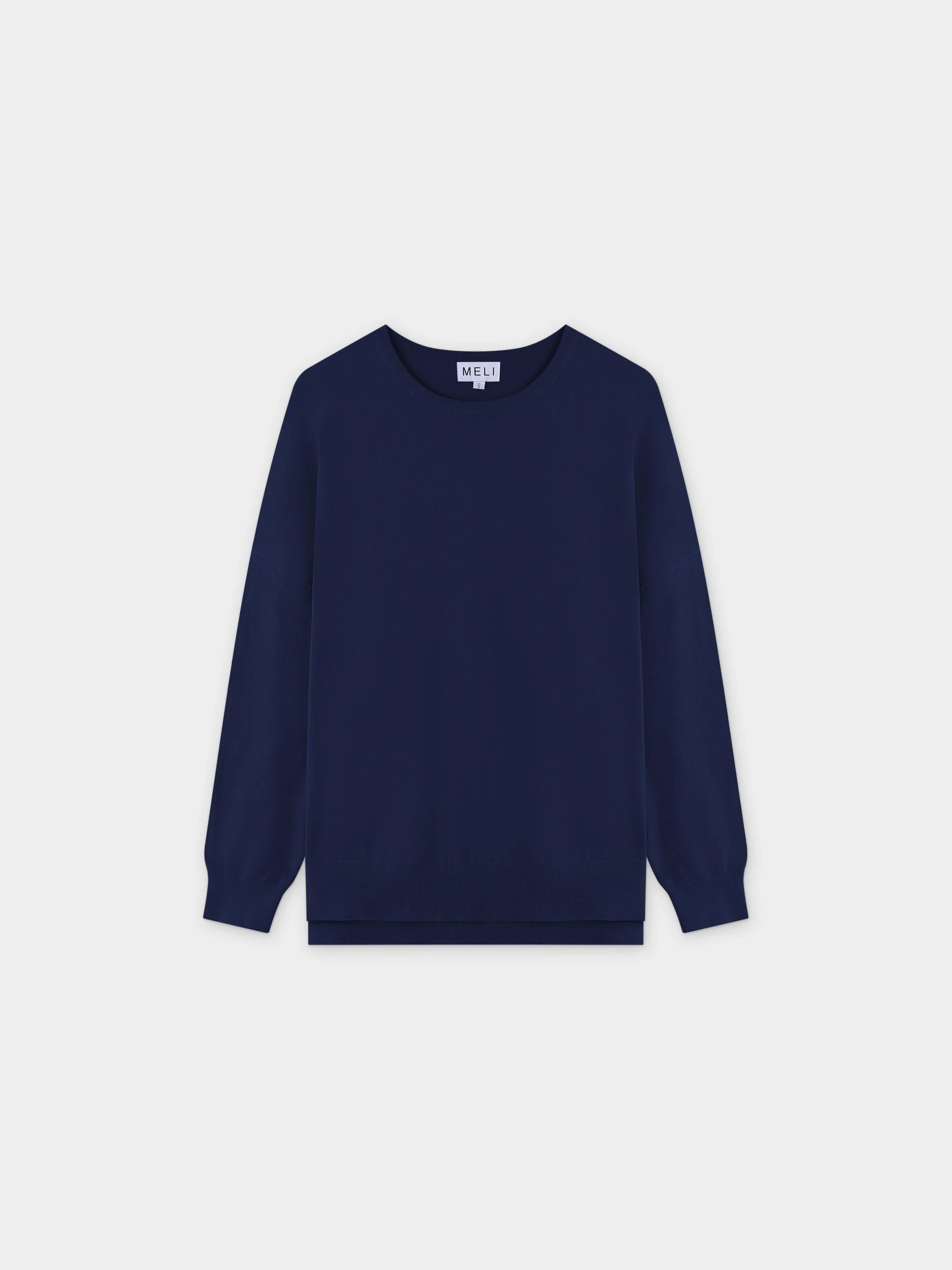 Oversized Lightweight Sweater-Navy