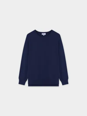 Oversized Lightweight Sweater-Navy