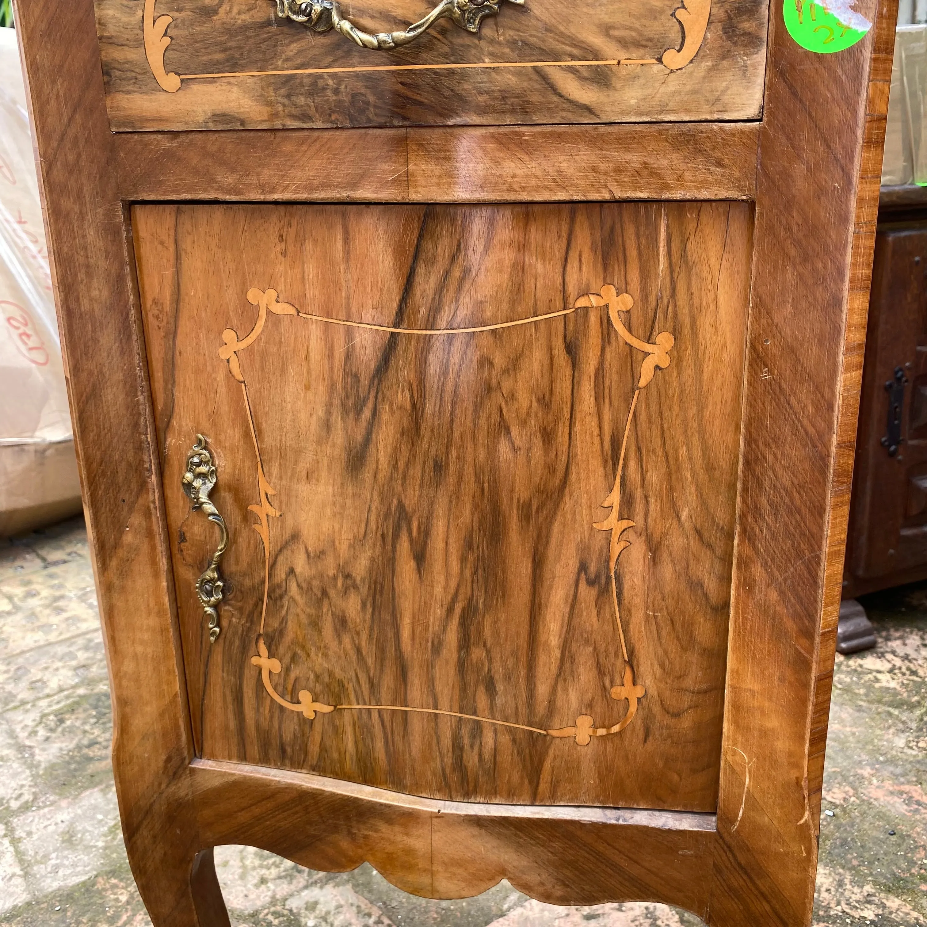 Pair of Empire Era Walnut Bedside Pedestals - SOLD
