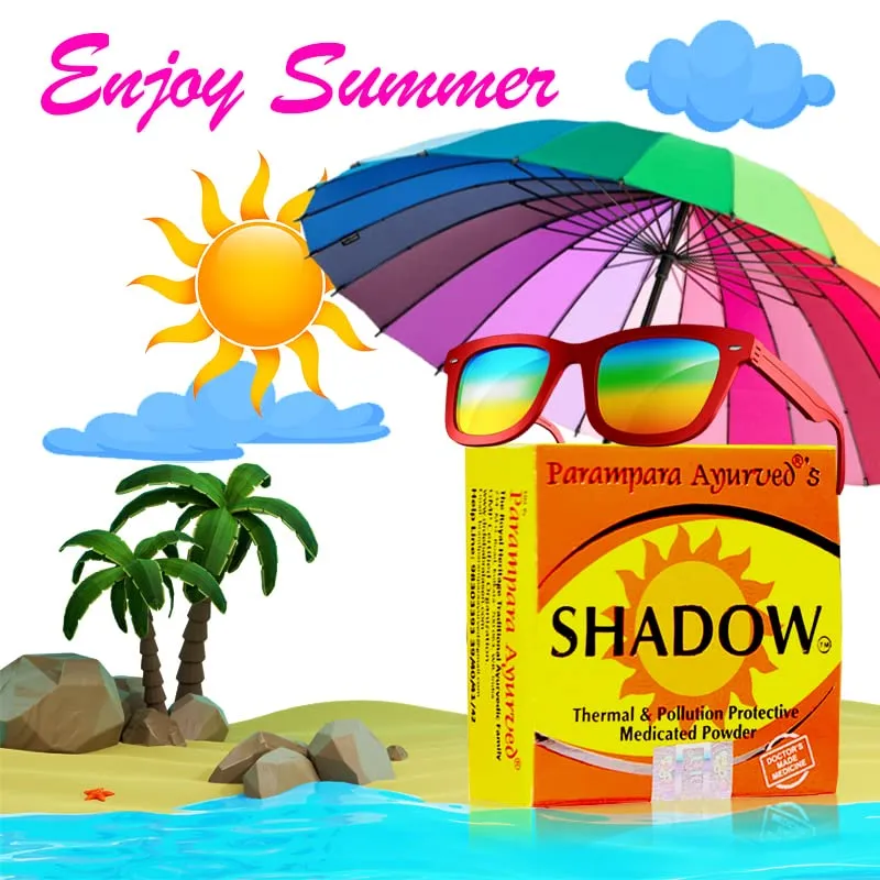 Parampara Ayurved Shadow Thermal Pollution Defense Face Powder Shield Your Skin from Environmental Heat Stress for All Skin types 20g