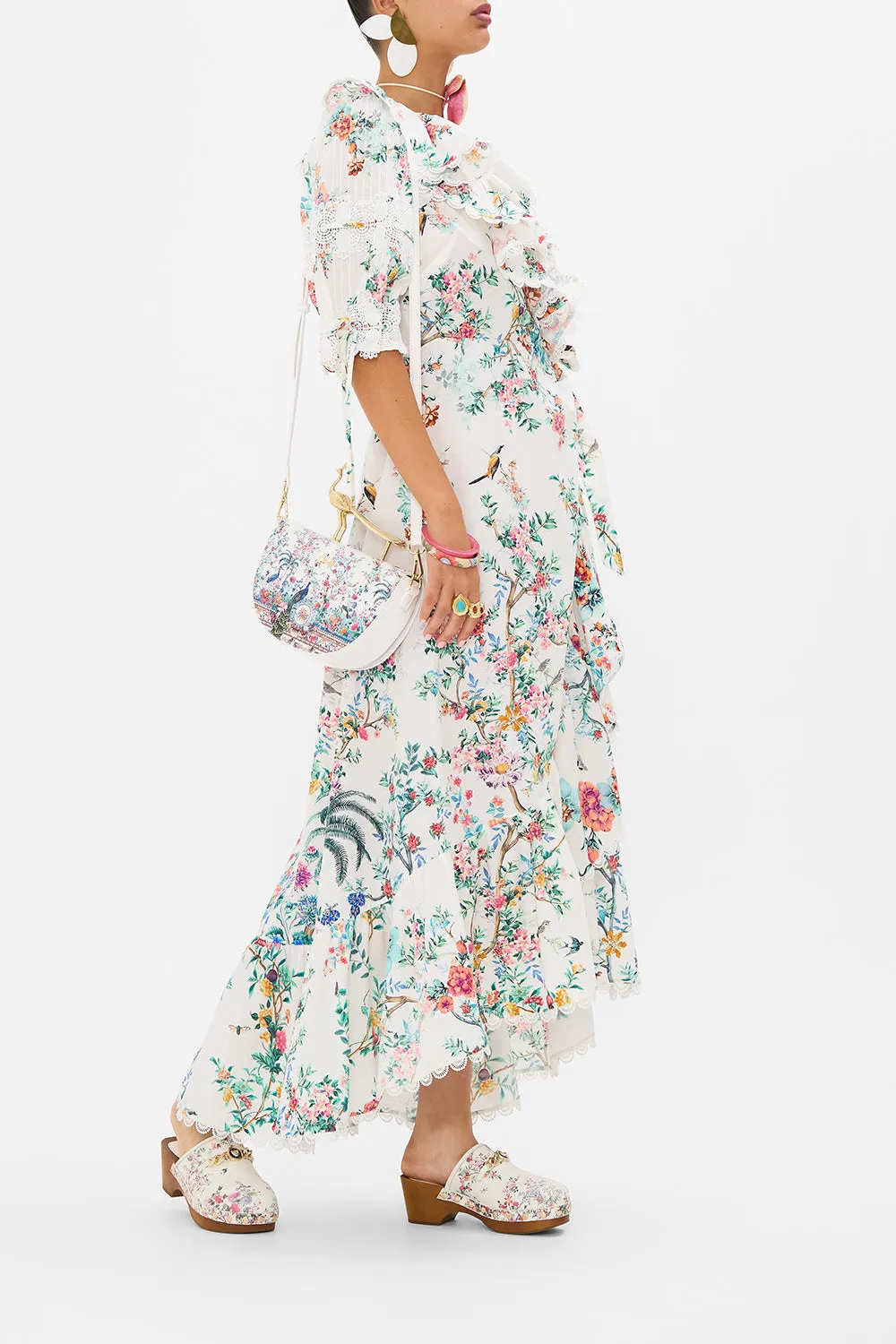 PEACOCK HANDLE CROSSBODY PLUMES AND PARTERRES