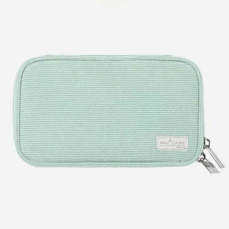 Pencil Case for Student Minimalist Plain Color Polyester Multi-Function Bag