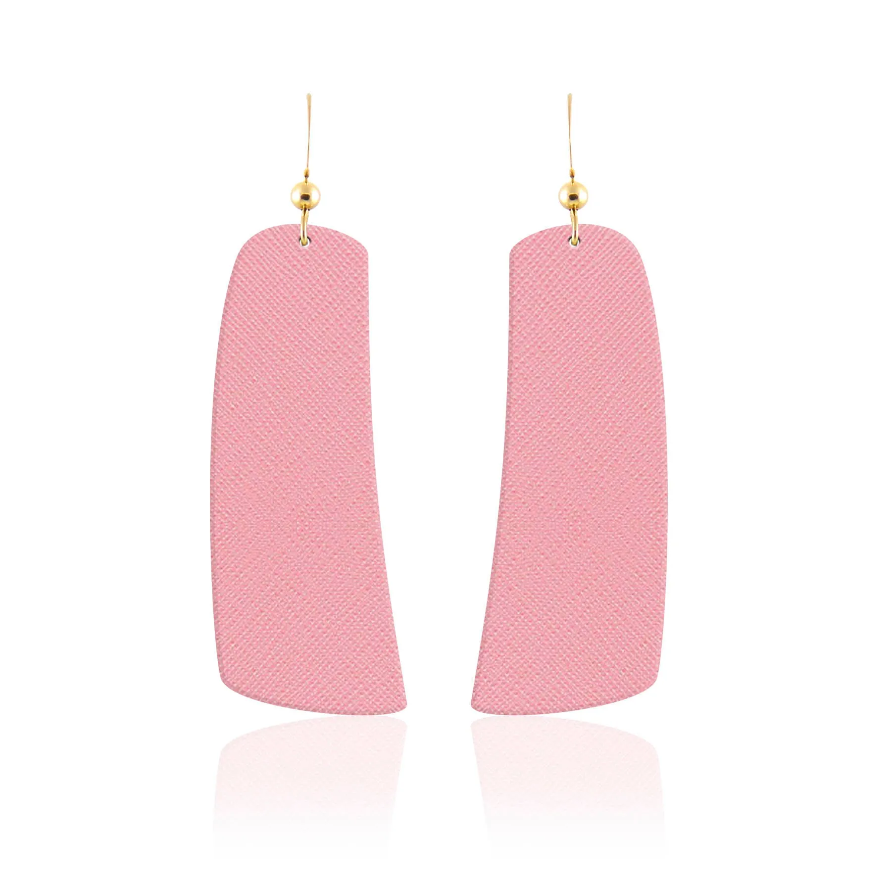 Peony Contour Leather Earrings