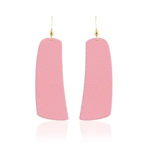 Peony Contour Leather Earrings