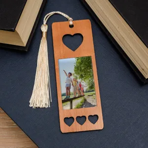 Personalised Photo Upload Heart Bookmark
