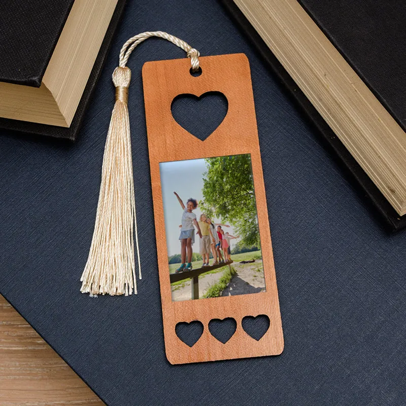 Personalised Photo Upload Heart Bookmark
