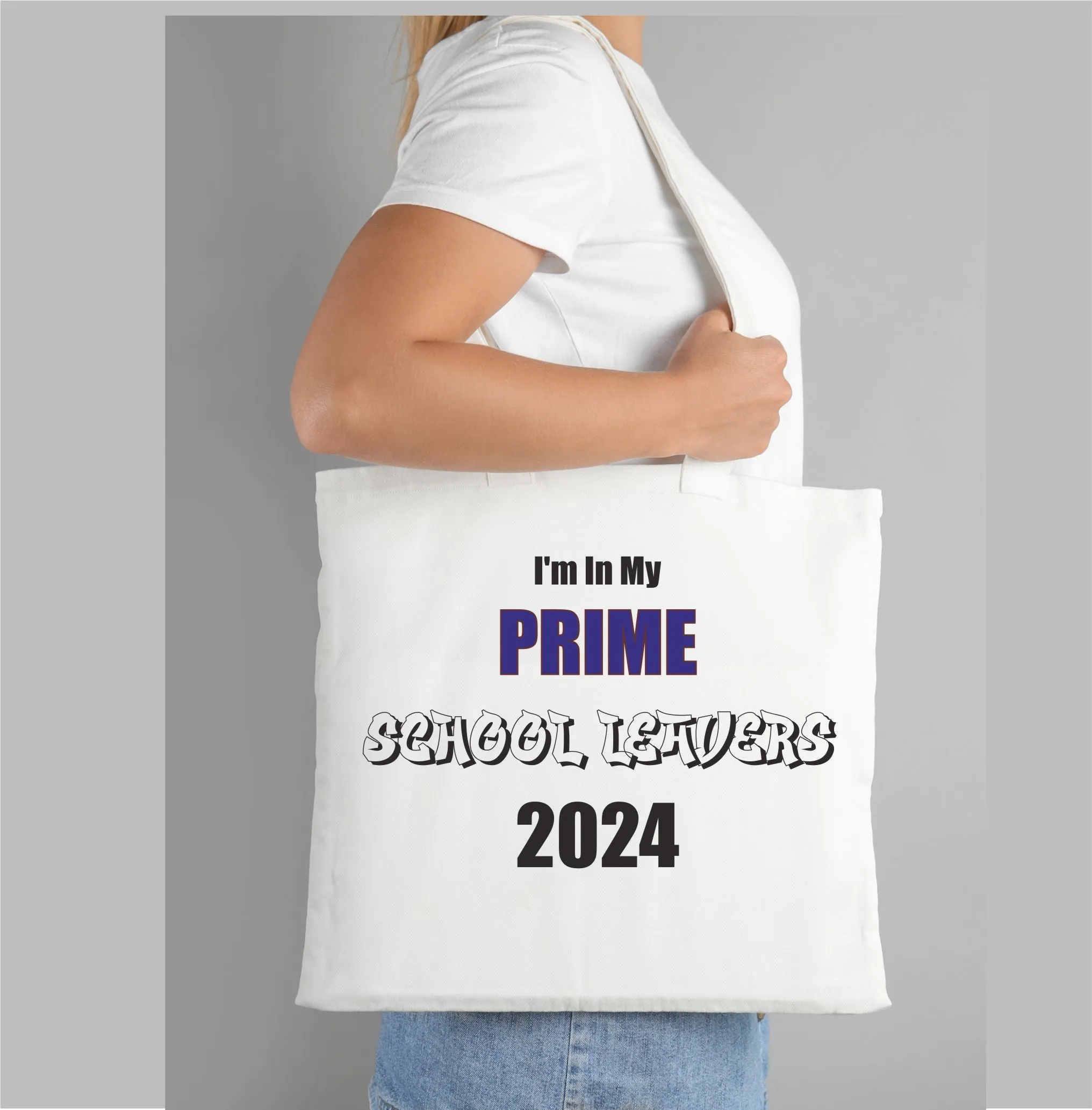Personalised 'PRIME' School Leaver Tote Bag