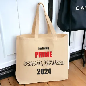 Personalised 'PRIME' School Leaver Tote Bag