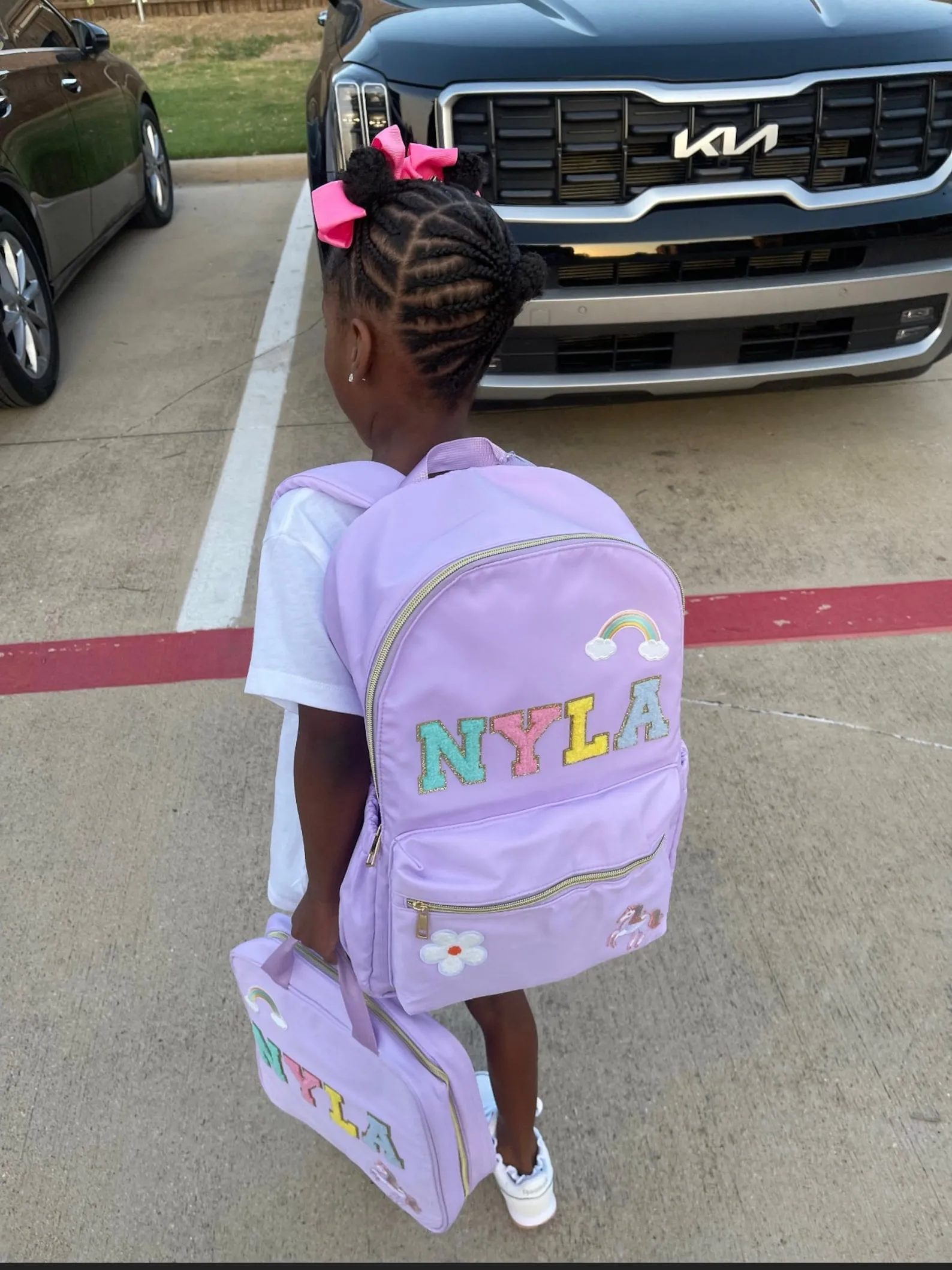 Personalized 3D School Bus Backpack Insulation Lunch Box