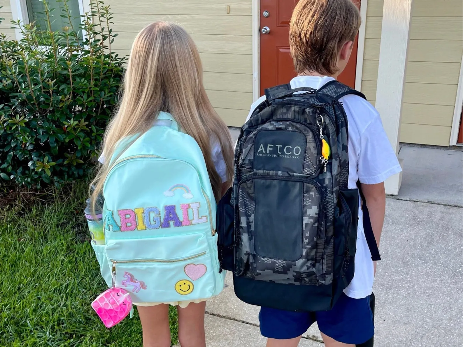 Personalized 3D School Bus Backpack Insulation Lunch Box