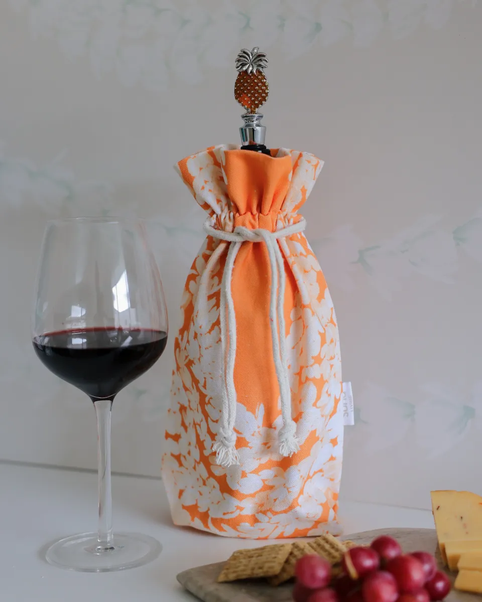Pikake Lei Wine Bottle Bag