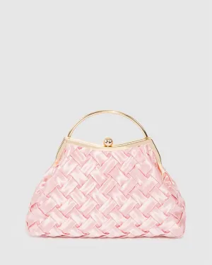 Pink Elizabeth Frame Clutch Bag
