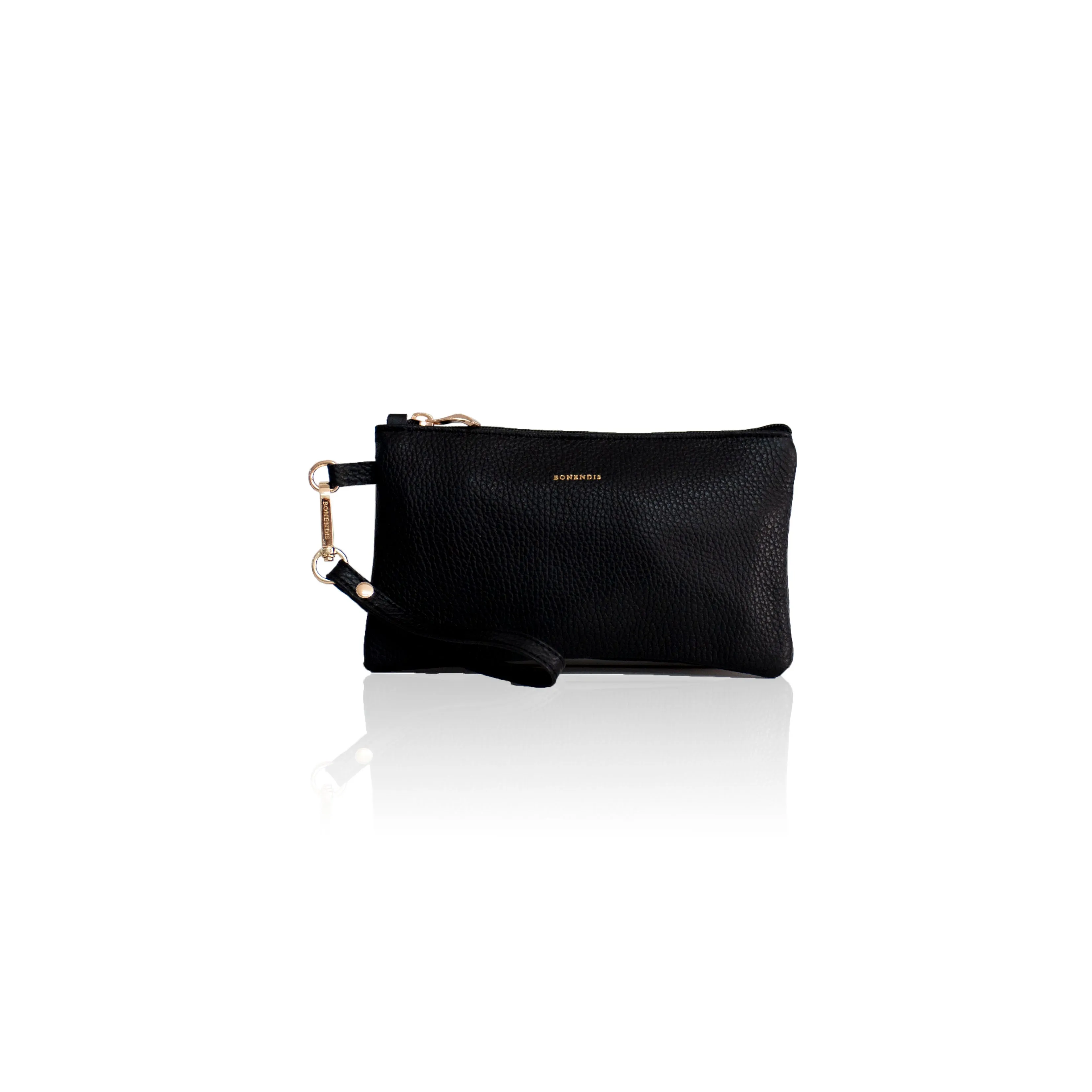 Polly Leather  Pouch - Black