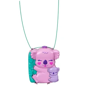 Polly Pocket Mini Toys, Wearable Purse Compact Playsets with 2 Dolls