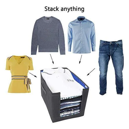 PrettyKrafts Shirt Stacker Organizer (Blue) - Set of 2