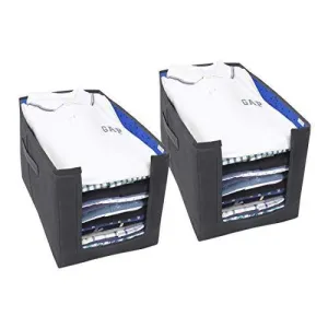 PrettyKrafts Shirt Stacker Organizer (Blue) - Set of 2
