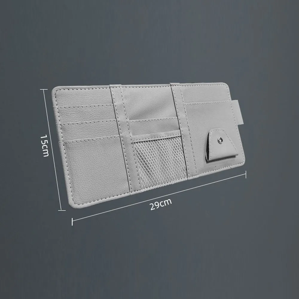 PU Leather Sun Visor Multi-Organiser