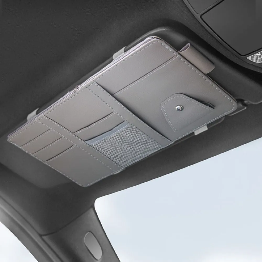 PU Leather Sun Visor Multi-Organiser