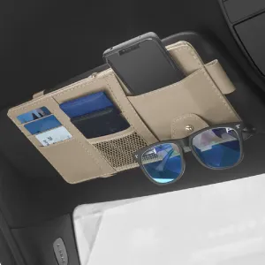 PU Leather Sun Visor Multi-Organiser