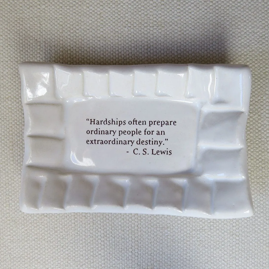 QUOTE DISH - HARDSHIPS OFTEN PREPARE ORDINARY PEOPLE...