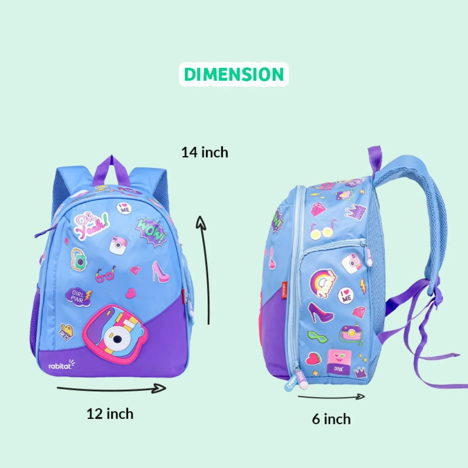 Rabitat Smash School Bag 14.5" - Diva
