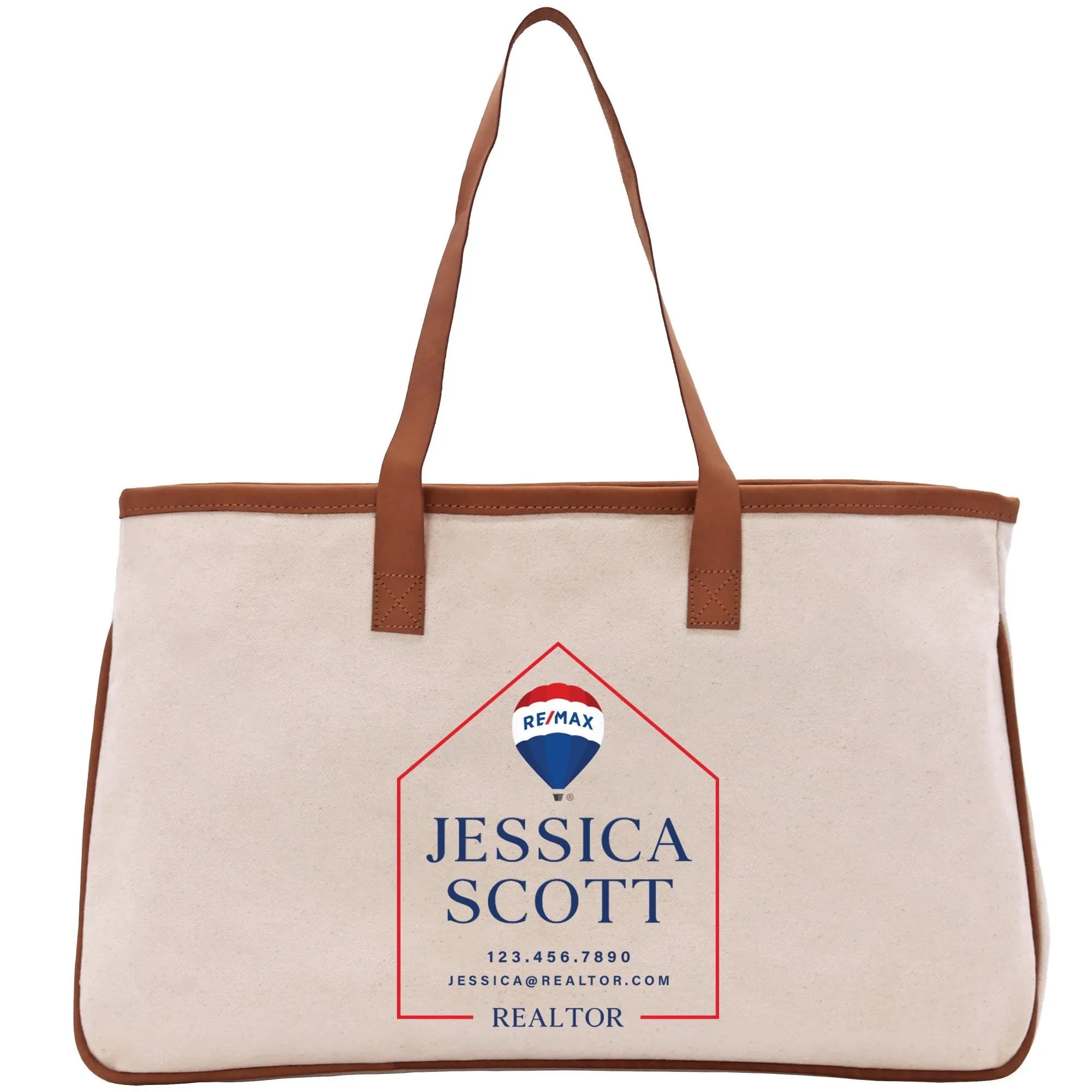 Remax Realtor Tote Bag Personalized Business Tote Custom Real Estate Agent Gift Bulk Business Logo Realtor Swag Real Estate Bag (RMXTB1009)