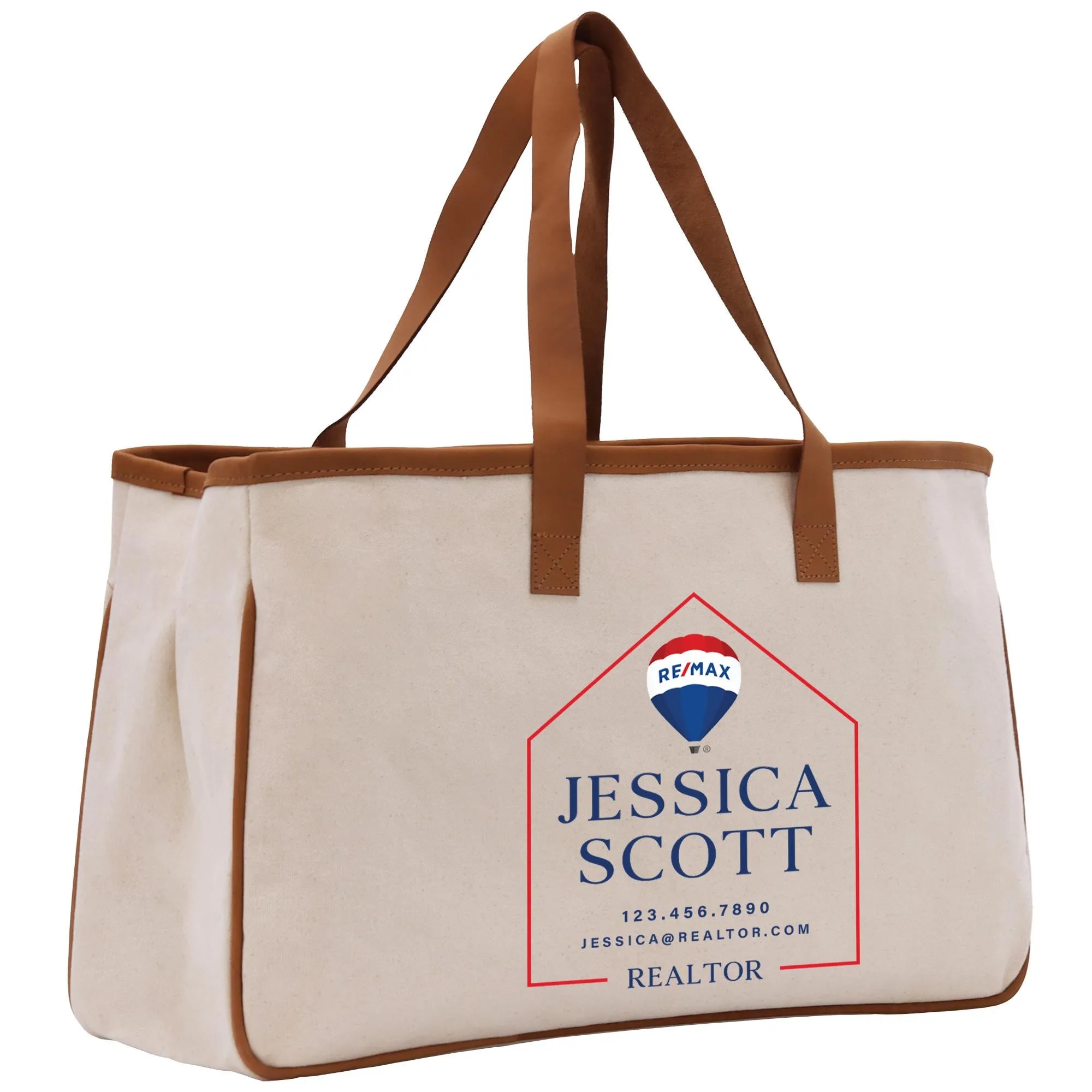 Remax Realtor Tote Bag Personalized Business Tote Custom Real Estate Agent Gift Bulk Business Logo Realtor Swag Real Estate Bag (RMXTB1009)
