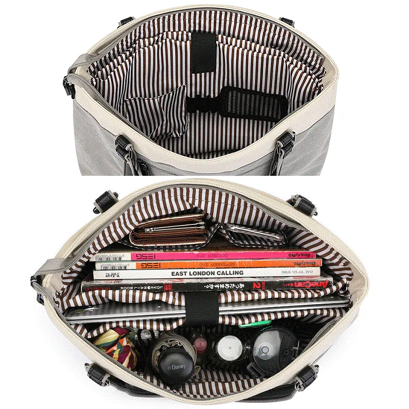 Retro Solid Color Canvas Handbag