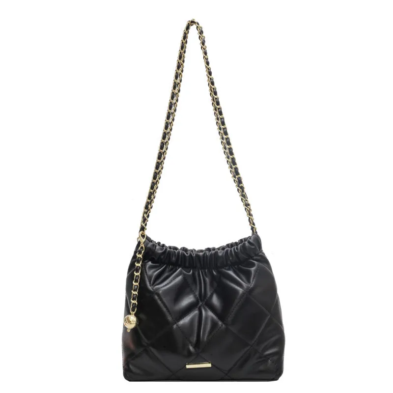 Rhombus Shoulder Bucket Bag