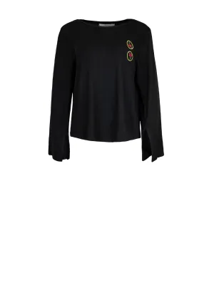 Rose Lightweight Top, Black