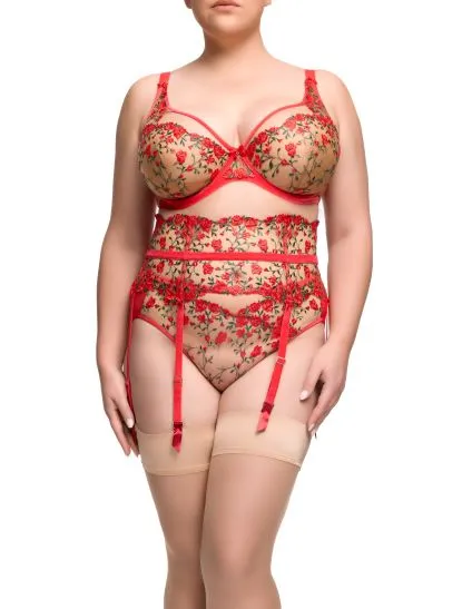 Rosewyn Hi Cut Brief - Flame
