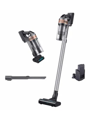 SAMSUNG Jet 75 Pet Cordless Stick Vacuum Cleaner, Lightweight w/ Turbo Brush, Mini Motorized Tool, Removable Battery, Powerful Cleaning for Hardwood Floors, Carpets, Area Rugs, VS20T7512N7/AA, Silver