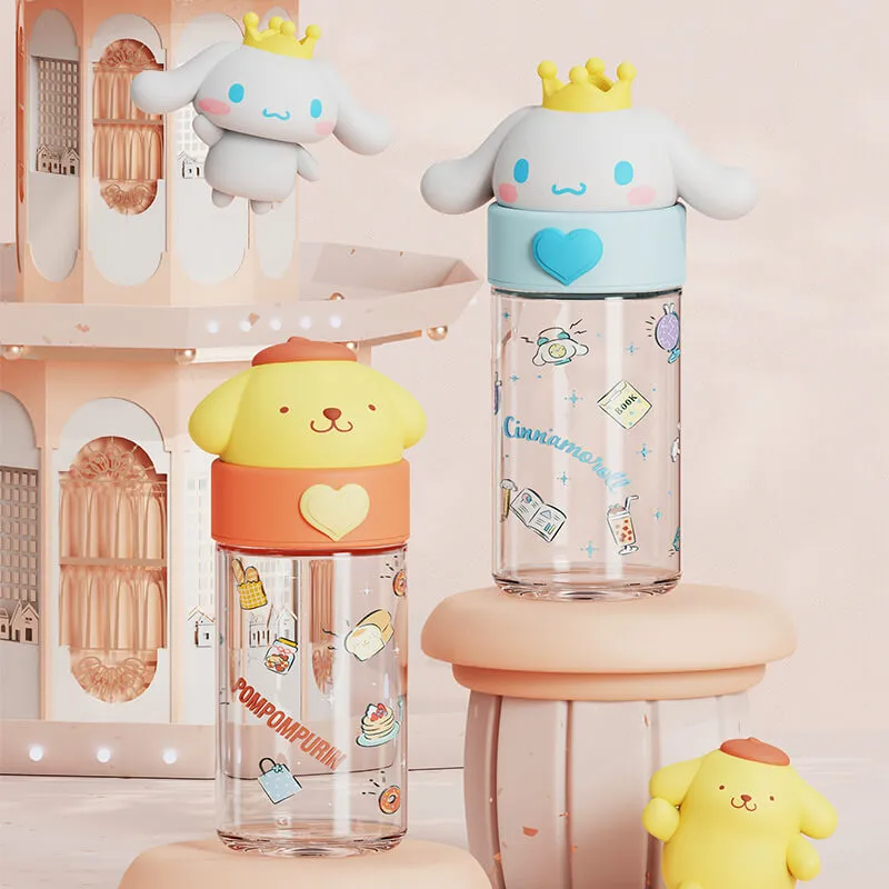 Sanrio Portable Glass Water Bottle 360ml
